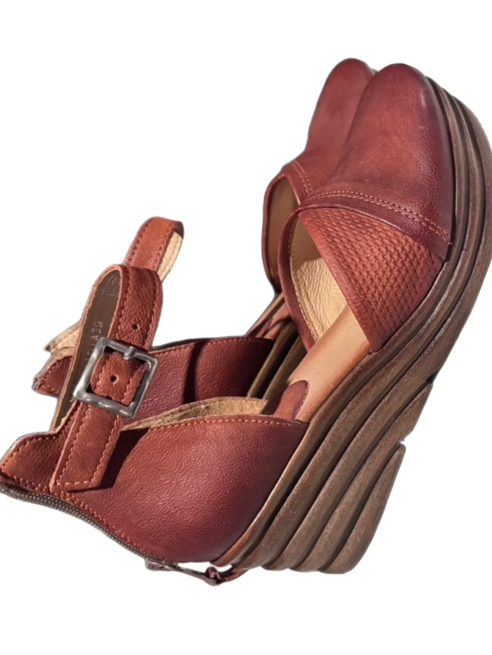Miz Mooz Ankle-Strap Wedge Sandals - Picture 2 of 14